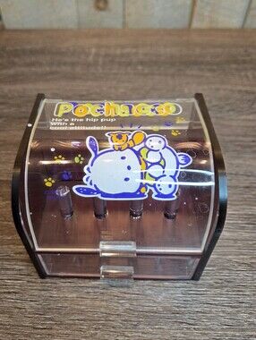 Pochacco Sanrio Puppy Acrylic Desktop Drawer Jewlery Box Stationary Vintage